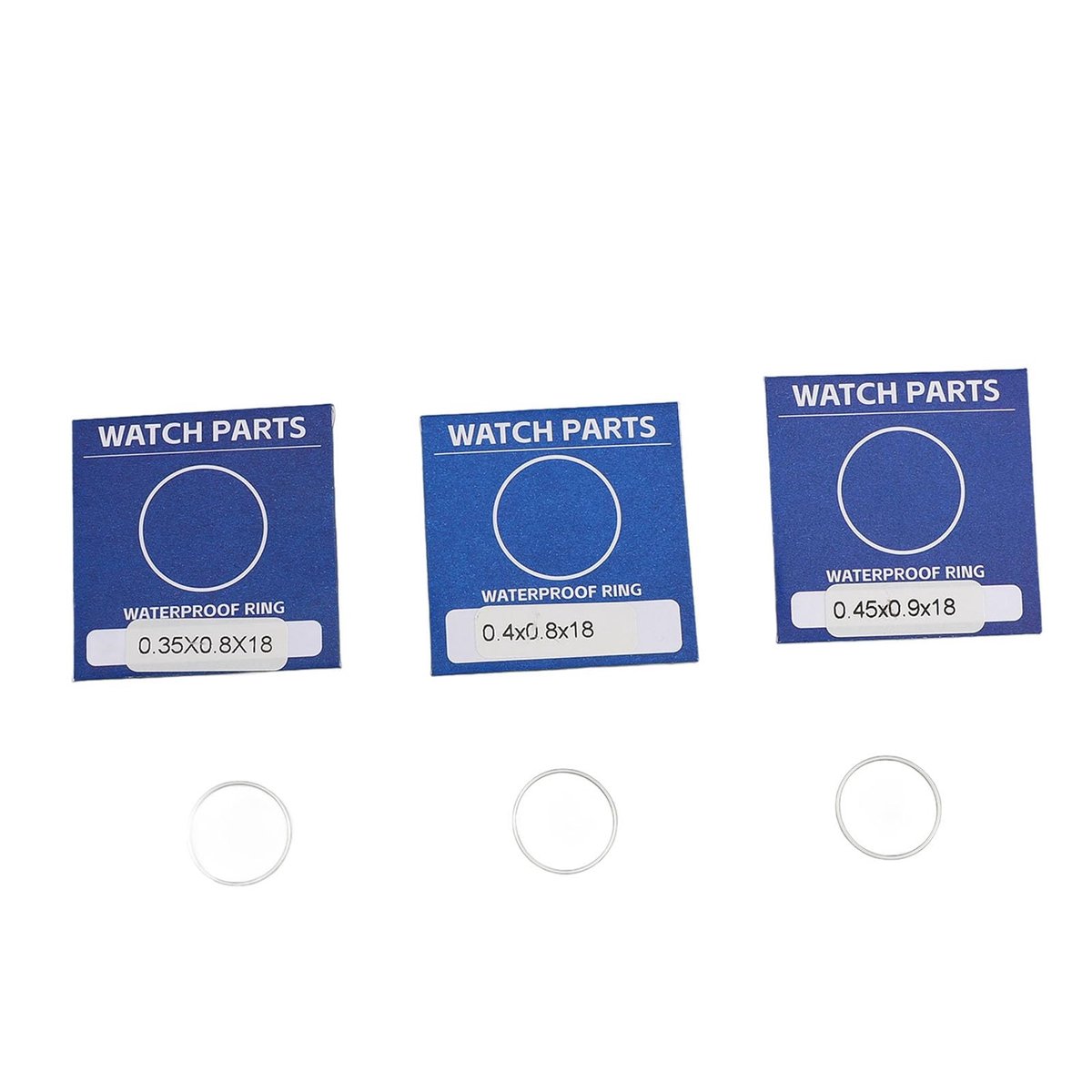 Dailygoods- Horloge O-Ring Set 135 Delig - Rubber Afdichtingsringen - Diverse Maten 18-40 mm - Hoogte 0,8 mm - Dikte 0,35 mm - Reparatie Gereedschap