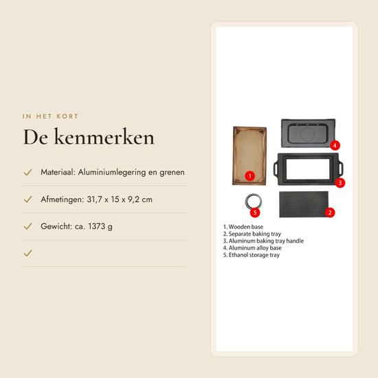 Dailygoods- Barbecue Grill Draagbaar - Grillbakplaat - Houtskool Kachel - Geschikt voor 3-5 Personen - Aluminiumlegering - Afmetingen 31,7 x 15 x 9,2 cm van Dailygoods — afbeelding 2