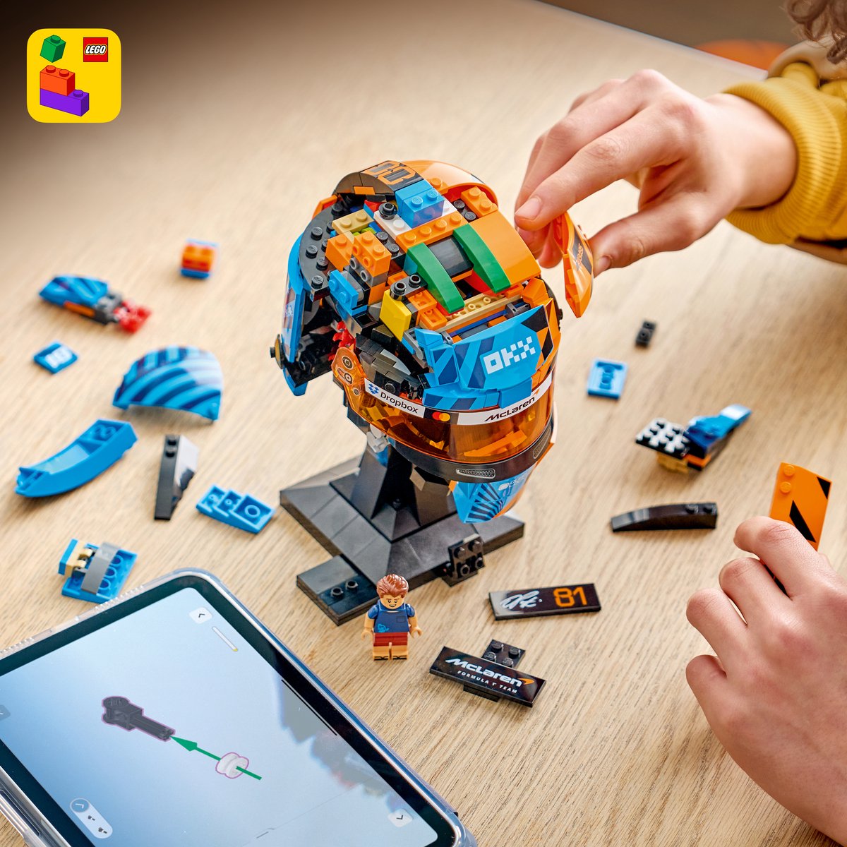 LEGO Editions McLaren Mastercard F1 Team Helm van Oscar Piastri Bouwpakket voor Kinderen 43017 — afbeelding 5