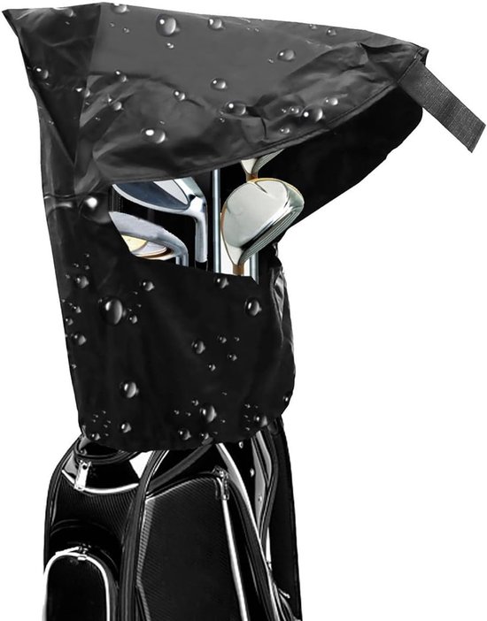 Waterdichte Golftas Hoes - Beschermhoes Clubtas - Bescherming Tegen Regen - Lichtgewicht Nylon Materiaal - 55 x 50 cm - Zwart — afbeelding 4