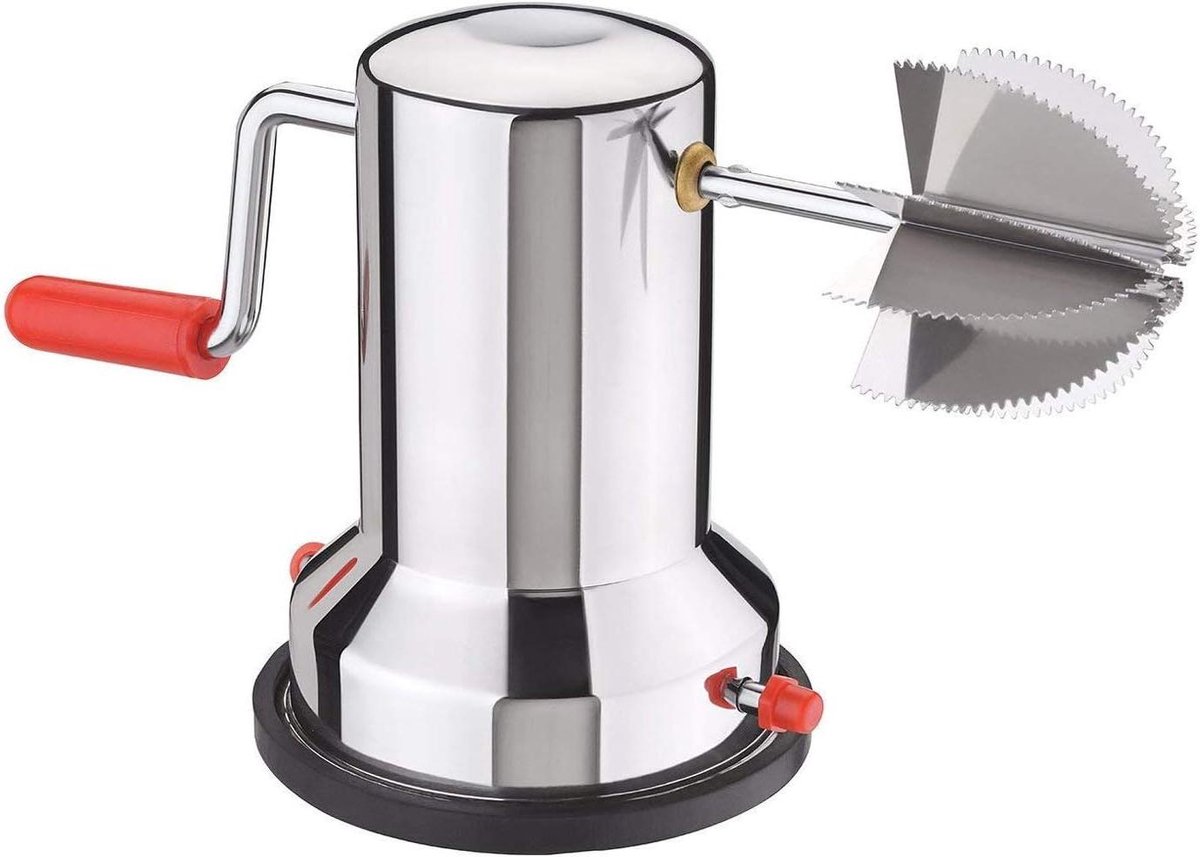 Kokos Schraper - Kokosrasp Machine - Keuken Gebruik - Vacuüm Bodem - 400 Gram - Zilver