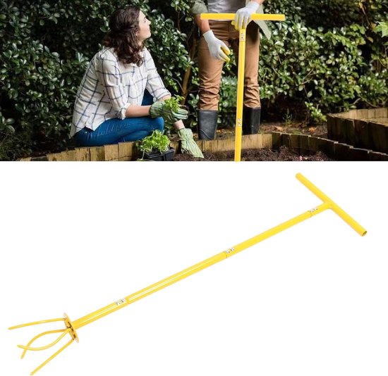Hand Tiller - Bodemwoeler Tuin - Bodem Beluchten - Zelfnivellerend - 35 x 17 x 17 cm - Iron — afbeelding 2