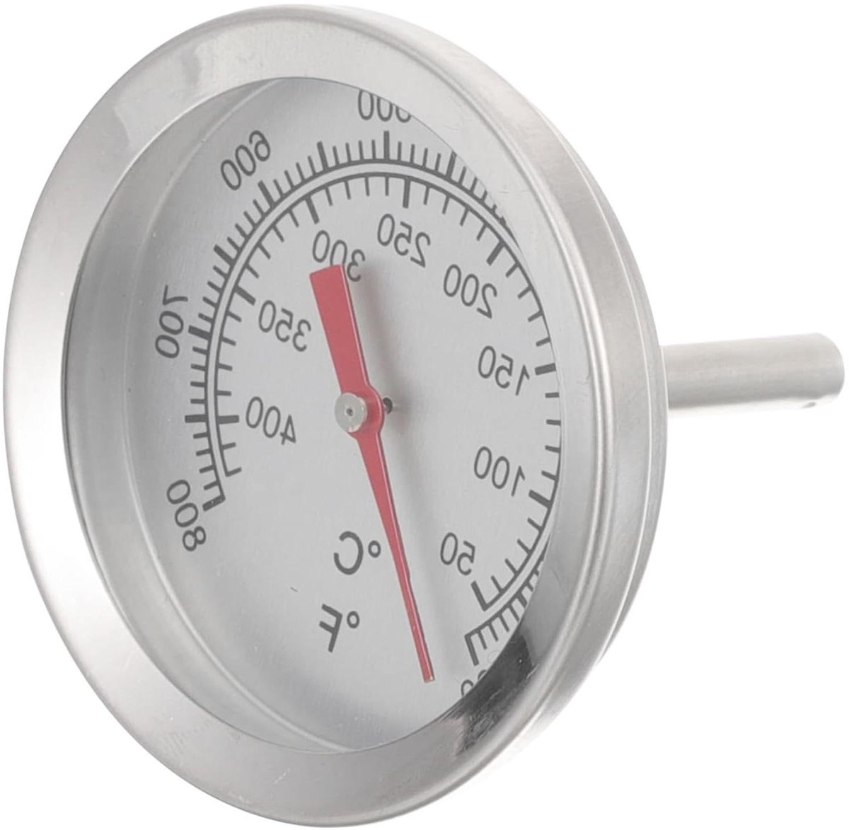Oven Thermometer - Bakmeter Temperatuurmeter - Nauwkeurig Bakken - Roestvrij Staal - 5.8 cm - Zilverkleurig