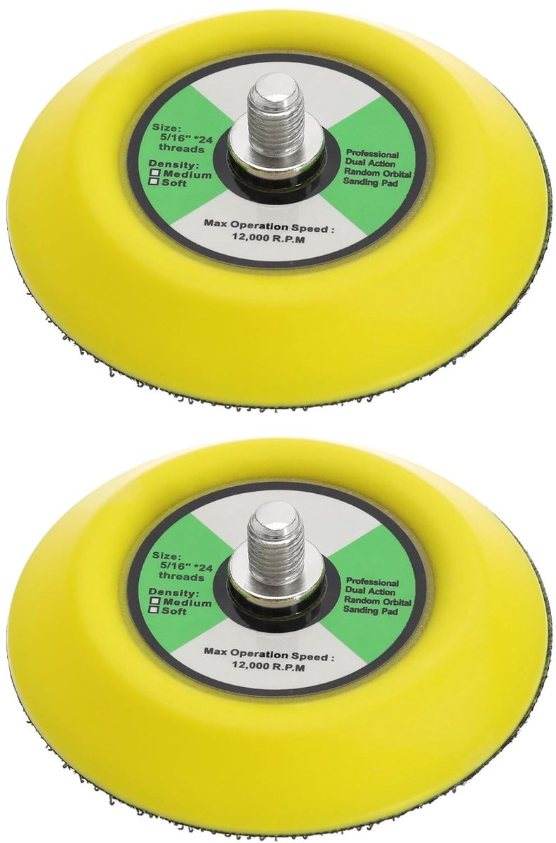 Dailygoods- Polijstpad 75mm - 2 Stuks - M8 Draad - 12000 RPM - Fluweel Ondersteund - Professionele Schuurtoepassingen - Schuurschijf
