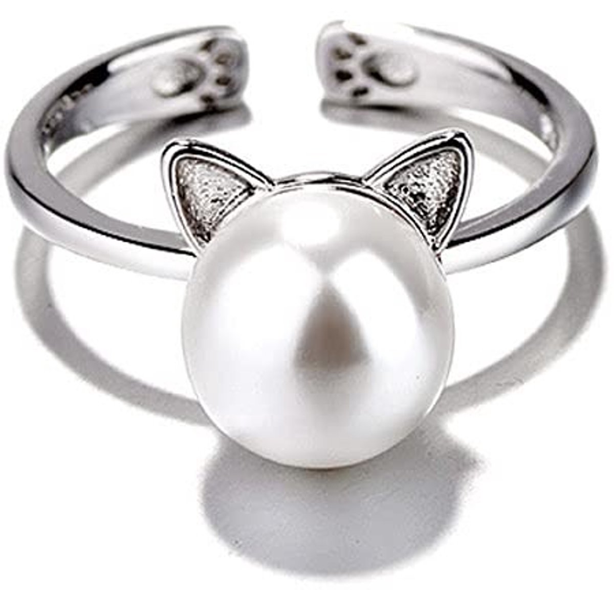 Dailygoods- Parelring Verstelbaar - Gesimuleerde Parel - Knokkelring - Minimalistische Ring Set - Bruiloft Band Ring - Perfect Cadeau voor Tieners