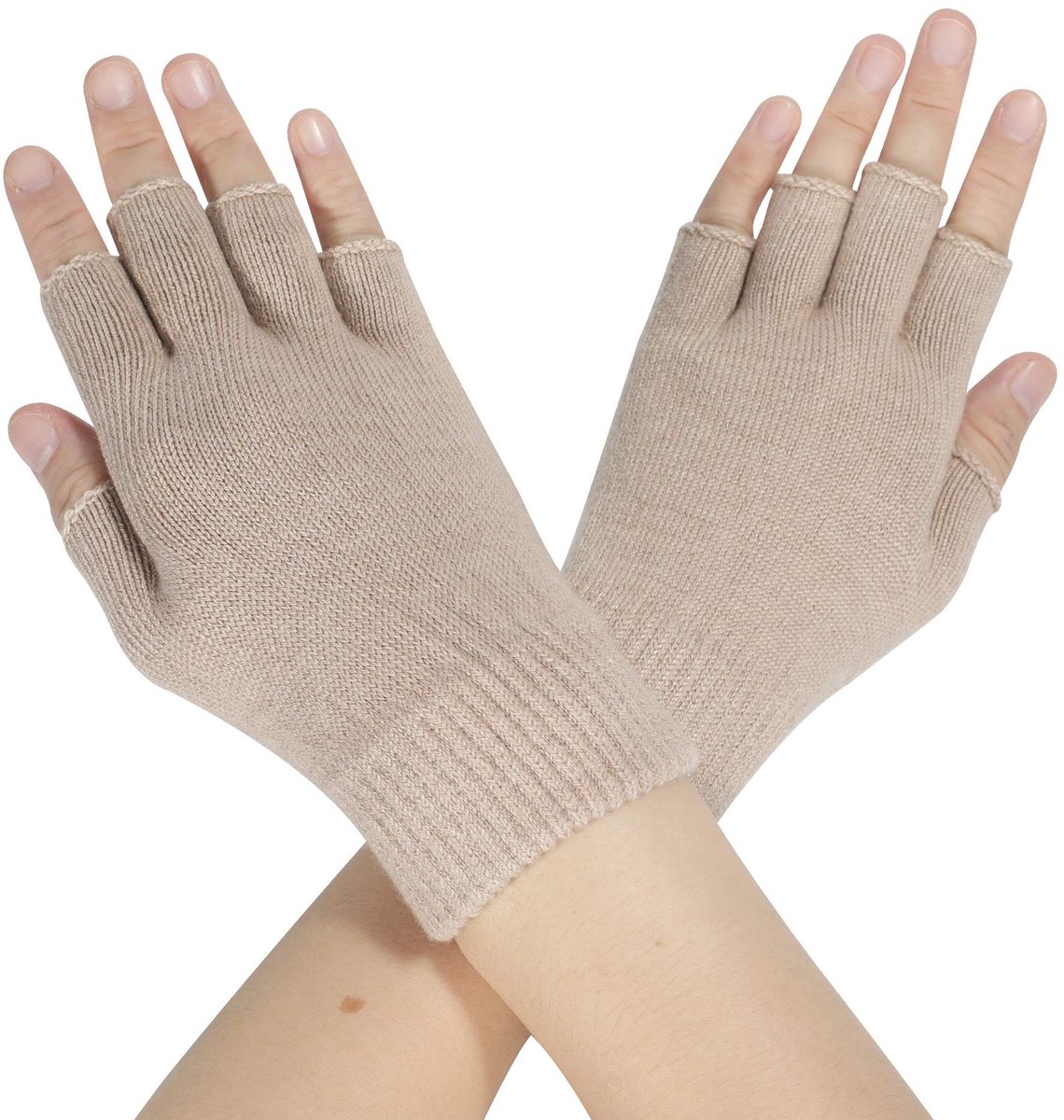 Dailygoods- Vingerloze Handschoenen Zacht en Rekbaar - Gebreide Handschoenen - Winterhandschoenen - Computer/Smartphone Gebruik - Cadeau voor Vrienden en Familie