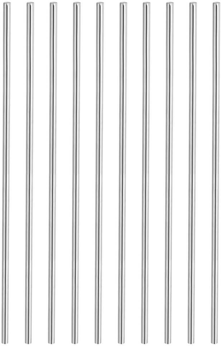Dailygoods- Ronde Staaf 304 Roestvrij Staal - 4 mm x 200 mm - 20 Stuks - Voor Doe-Het-Zelf Handwerk - Voor Modelvliegtuig/Modelschip/Modelauto's - Stalen Staaf