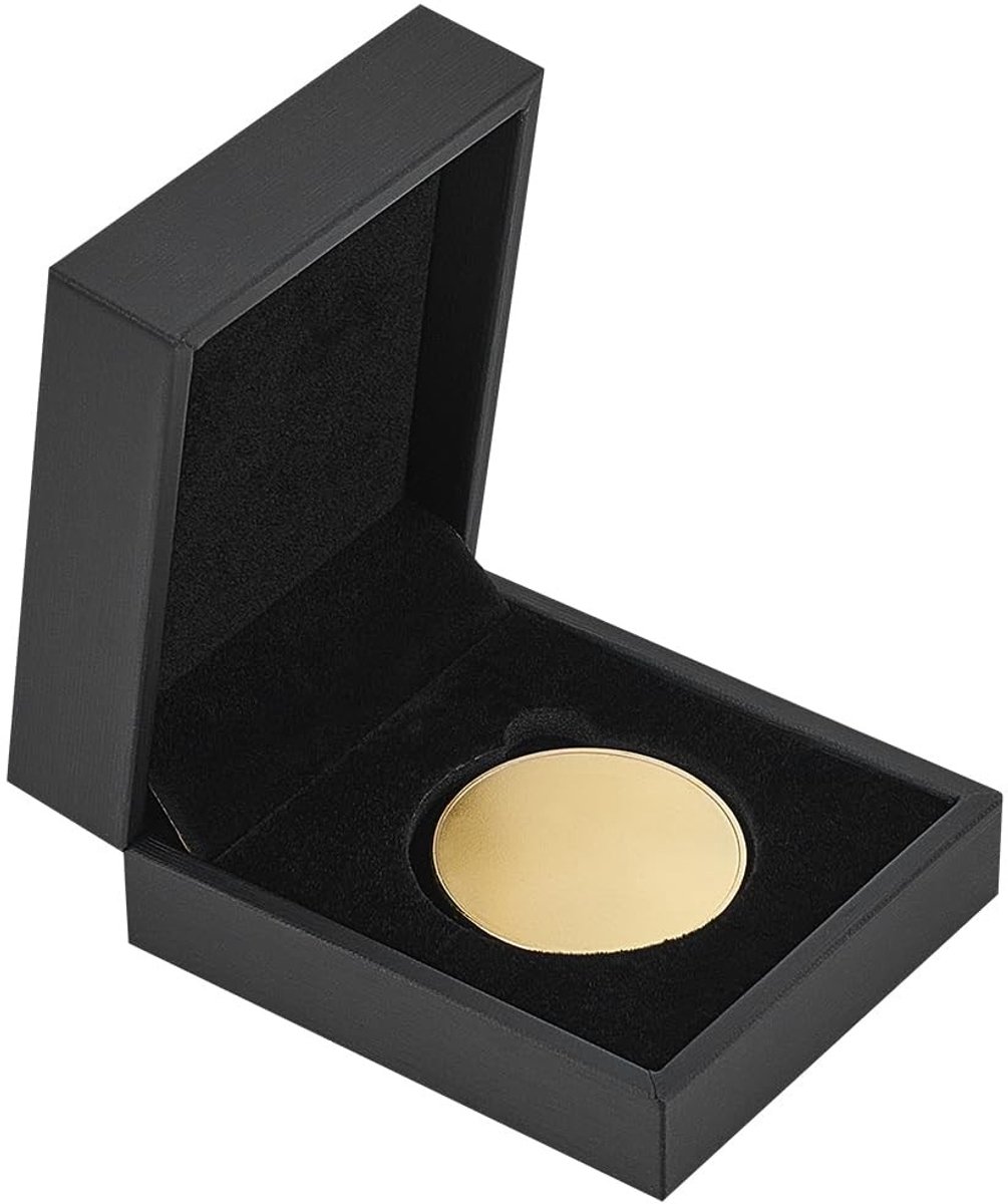 Dailygoods- Muntdisplaybox Hoogwaardig PU-leer - Munten Organizer - Munten Opslag - Munt Houder - Geschikt voor 44mm - Compact formaat 7,35x8,45x3,85 cm - Muntenhouder