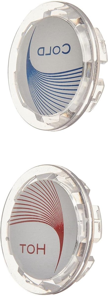Keuken Kraan Knop - Warm Koud Knop - Keuken Gebruik - Drukknop Bediening - 1 Stuk - Rood Blauw