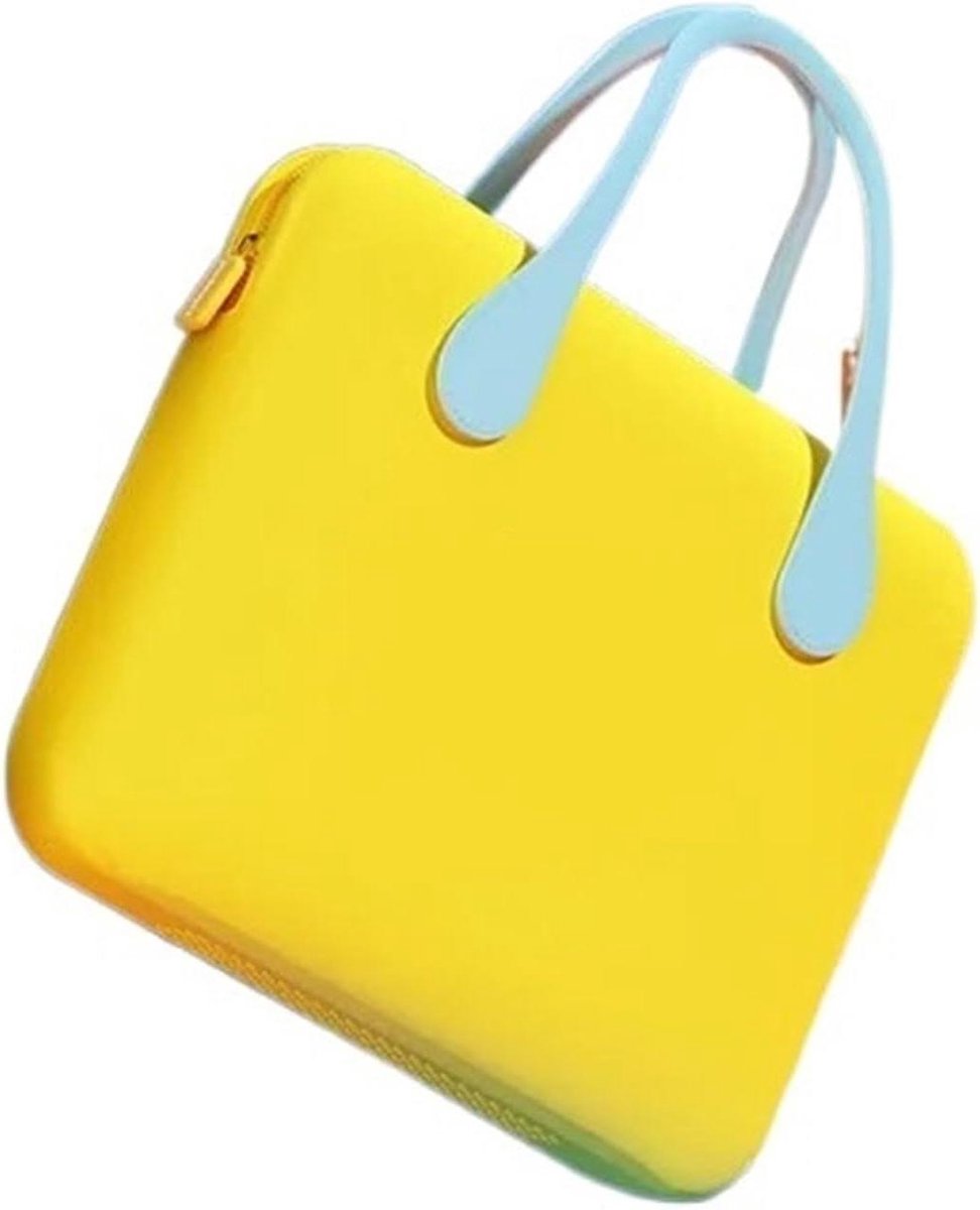 Laptop Handtas - Notebook Tas - Zaken Reizen - Waterdichte Opbergtas - 14-16 Inch - Geel