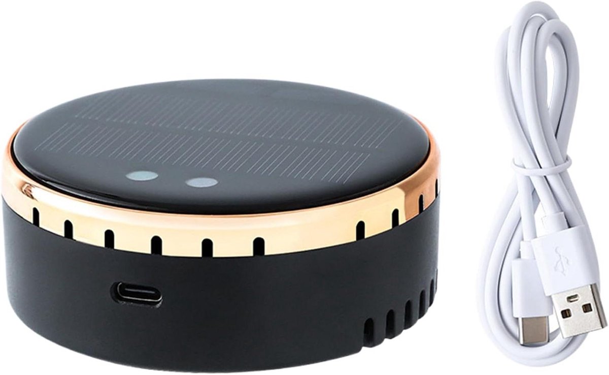Auto Luchtreiniger - Luchtontlaster Draagbaar - Reis Comfort - Zonne-energie USB - 20 m² - Goud