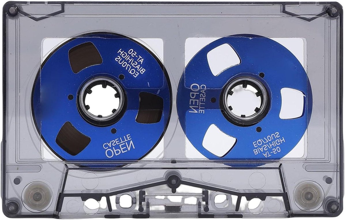 Cassettebandje Muziekopname - Lege Audio Tape - Muziek Maken - Visuele Aantrekkingskracht - 50 Minuten - Zwart