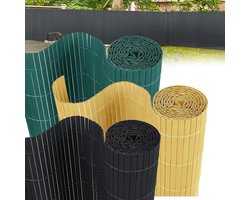FIVMEN PVC inkijkbeschermingsmat, 160 x 300 cm, balkon, inkijkbescherming, omheining met kabelbinders, inkijkbescherming, windscherm, waterdicht zonder boren voor tuin en terras, antraciet