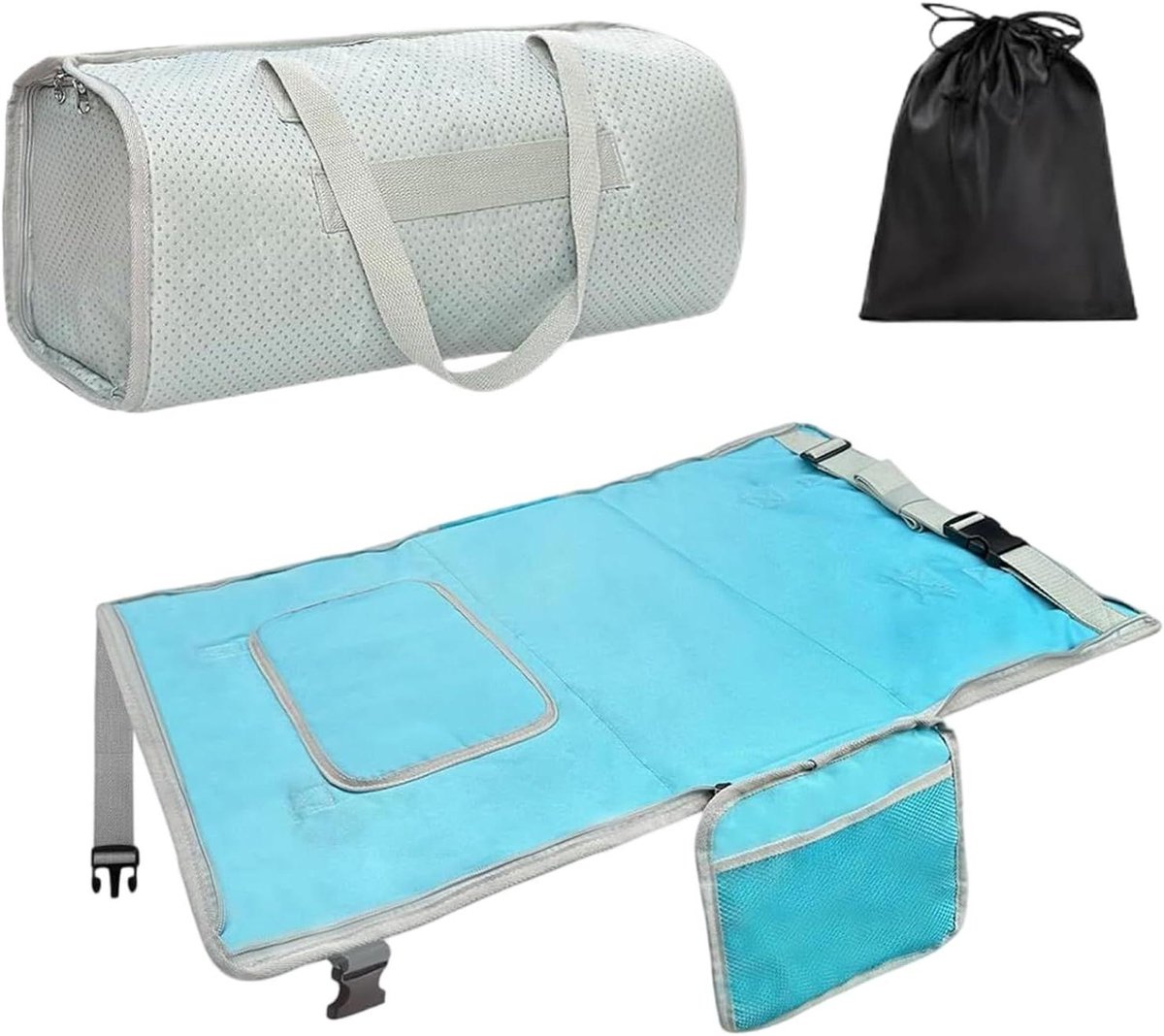 Toddler Airplane Bed | Baby Flight Seat Extender Bed - Non-slip Storage Bag for Long Flights Toddler Mat for Boys Girls Children Mothers Women