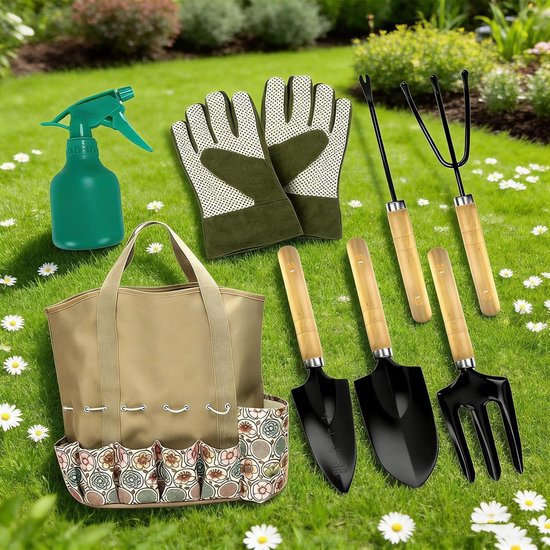 Gereedschapsset Tuinieren - Handgereedschap Set - Planten en Snoeien - Ergonomische Houten Grepen - 325 x 20 x 8 cm — afbeelding 4