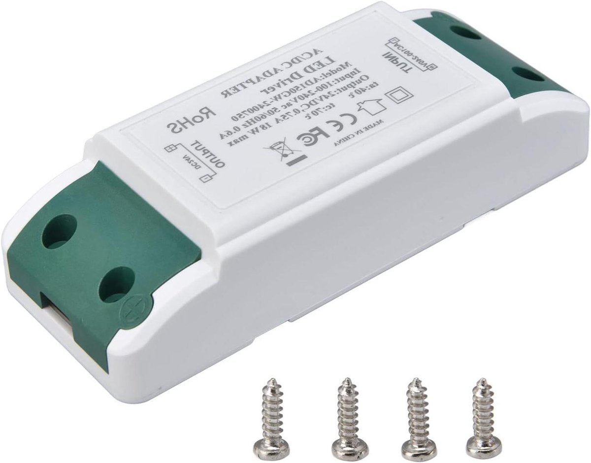Led Driver - Led Transformator - Verlichting Stabiliseren - Constante Stroom - 18 Watt - Zwart