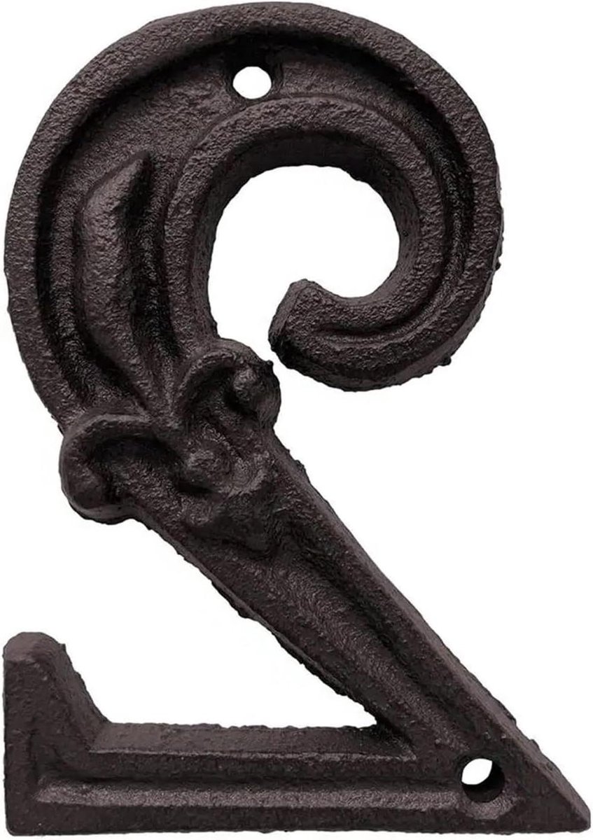 Deurnummer Metalen - Huisnummer Plaquette - Adres Weergeven - Gietijzer - 10x10mm - Zwart