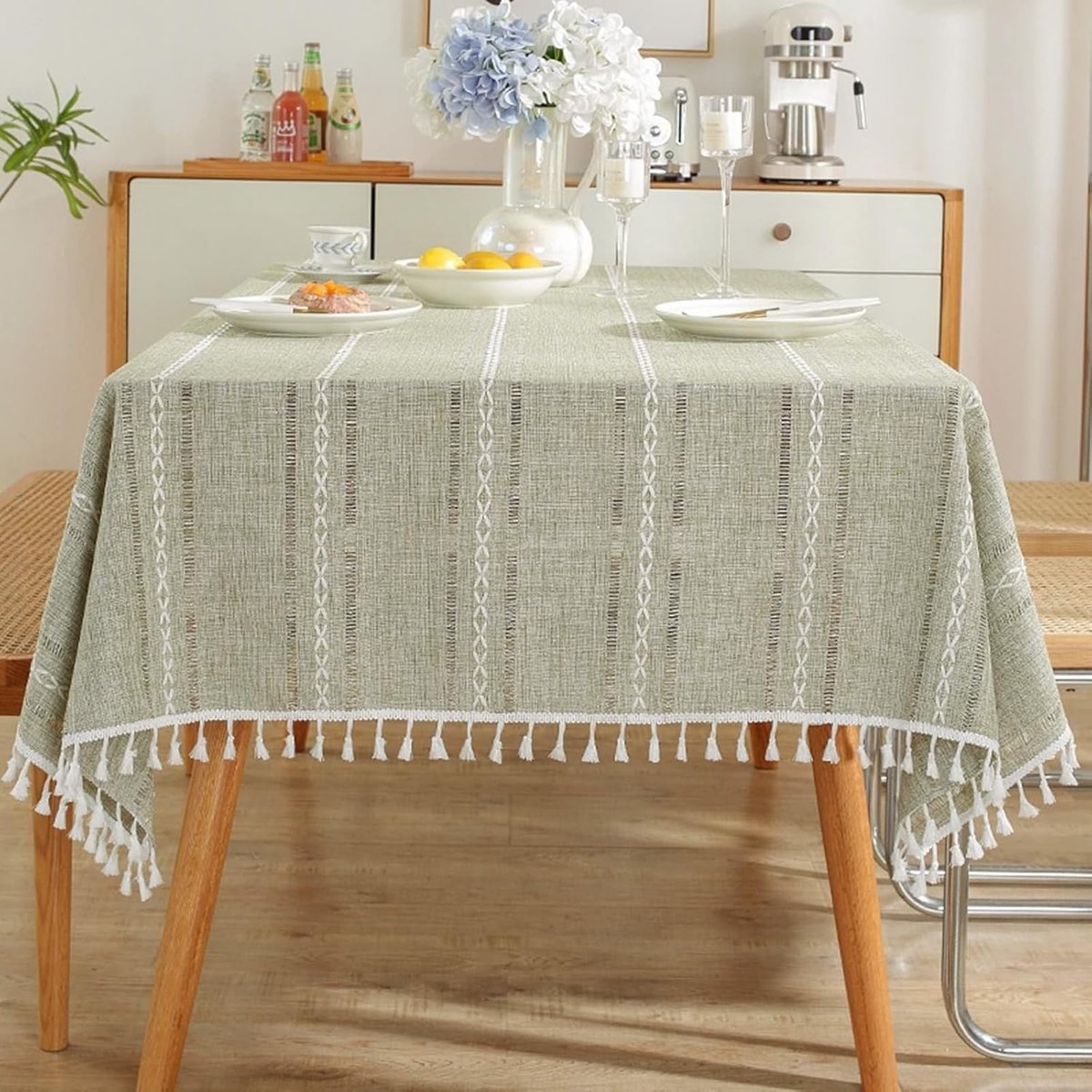 Tafelkleed - Afwasbaar kleed - Buiten dineren - Vlekken en krasbestendig - 100 x 160 cm - Wit