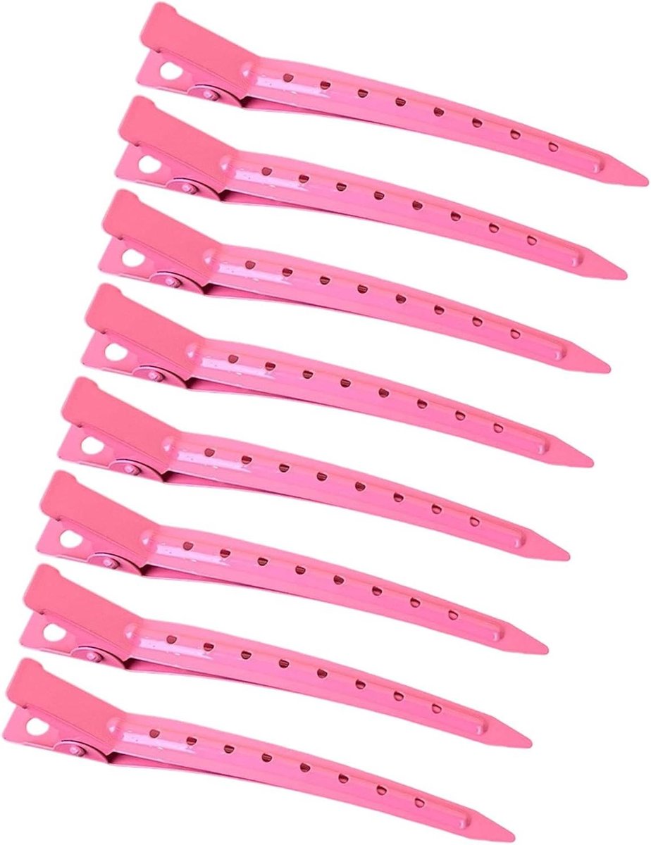 Haar Clips - Eendenbek Klemmen - Dagelijks Gebruik - Dubbele Scharnier - 8 Stuks - Helder