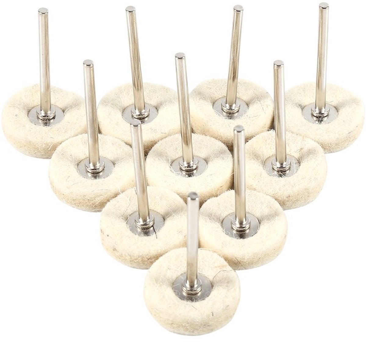 Cosensi - Dailygoods - Dailygoody - Polijstwielen - 10 Stuks katoen polijstpads voor sieraden en metaal - 25mm formaat - ideale polijstaccessoires - voor een glanzend r