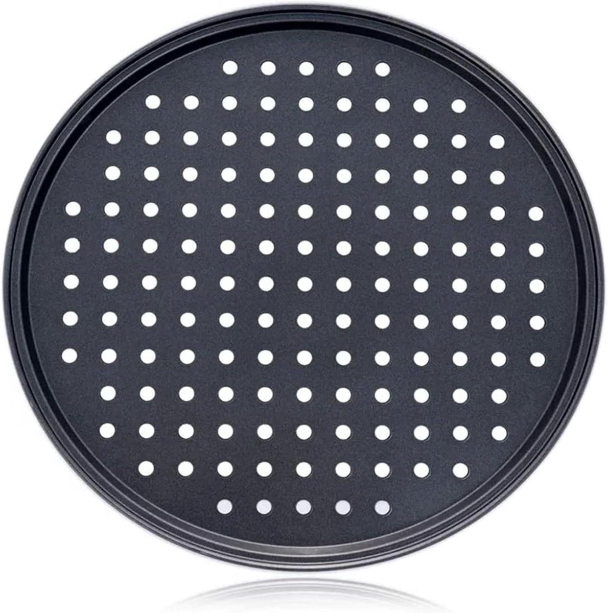 Pizza Pan - Bakplaat Ronde - Crispy Bakken - Anti-aanbak Koolstofstaal - 32CM - Zwart