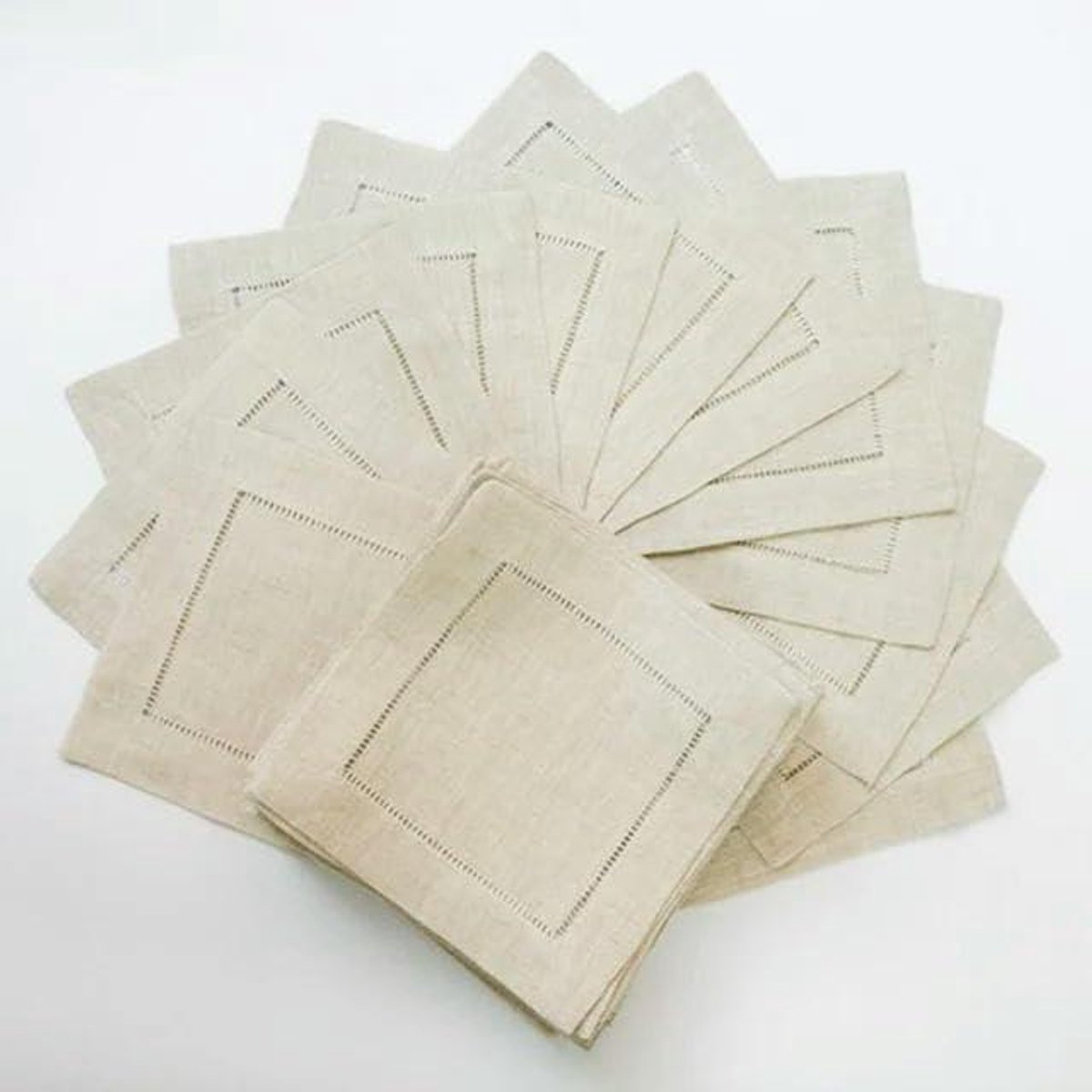 Servetten - Linnen Doeken - Diner Tafel Dekken - Herbruikbaar Materiaal - 50x50cm - Wit