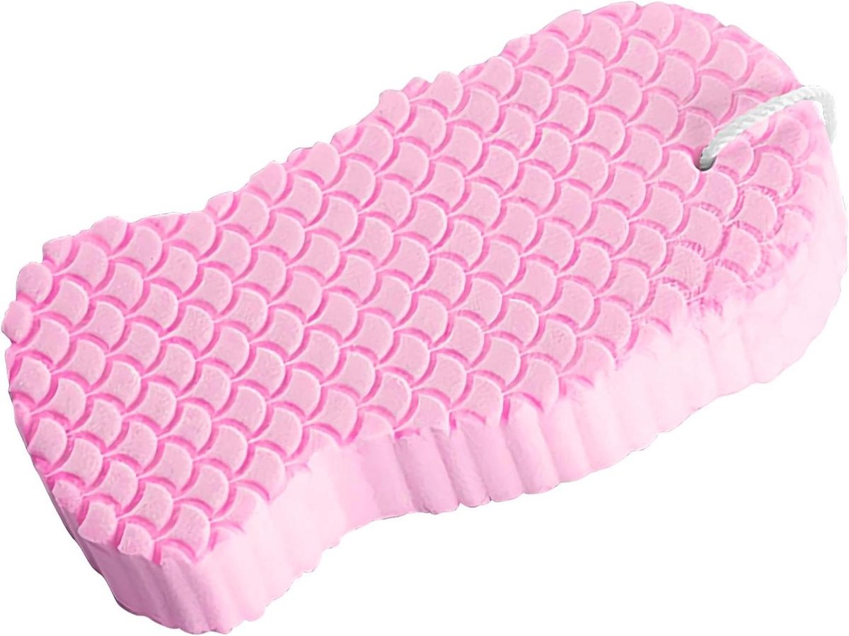 Badspons - Badschuimer - Huid Reinigen - Zijdezachte bescherming - 12x6x2.3cm - Blauw