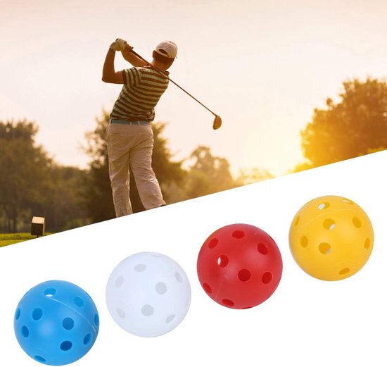Holle Oefenballen - Golf Oefenballen - Indoor Golftraining - Lichtgewicht Plastic - 20 Stuks 41mm - Diverse Kleuren — afbeelding 3
