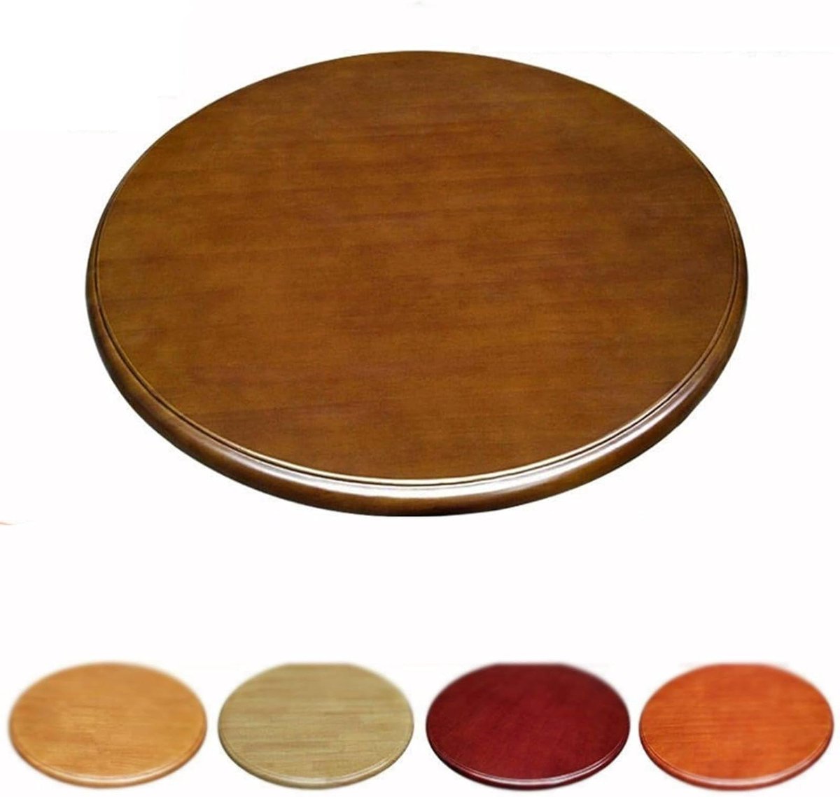 Draaipateau Hout - Draaiplateau Tafel - Eten Delen - Stil En Glad - 90 cm - Walnoot