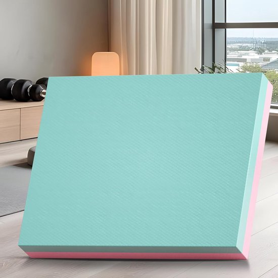 Kniekussen voor Yoga - Pilates Elleboogsteun - Oefeningen op de vloer - Antislip eigenschappen - 52 x 42 cm - Cyaan — afbeelding 5