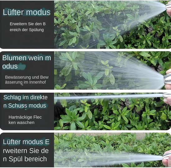 Draagbare Hogedrukreiniger - Snoerloze Reiniger - Auto Tuin Balkon - 3 Sproei Modi - Compact Formaat - Groen — afbeelding 3