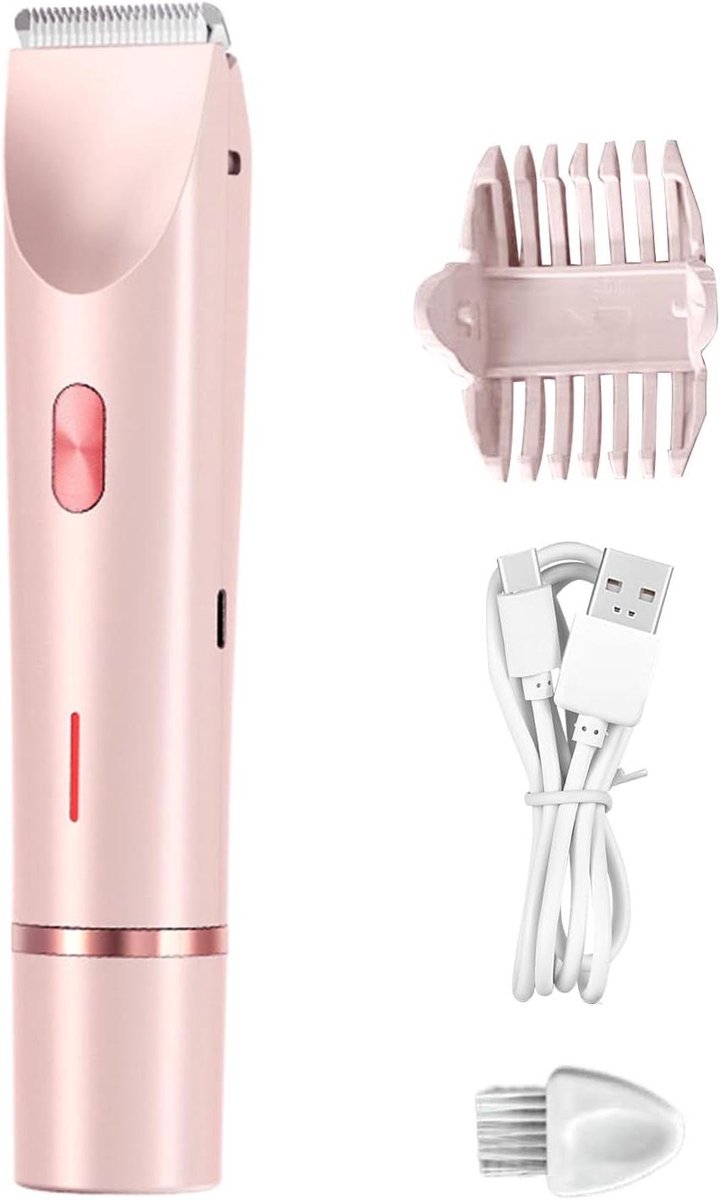 Elektrische Bikini Trimmer - Dames Scheerapparaat - Haar Verwijderen - Dubbele Trimkop - 17.5 cm - Wit