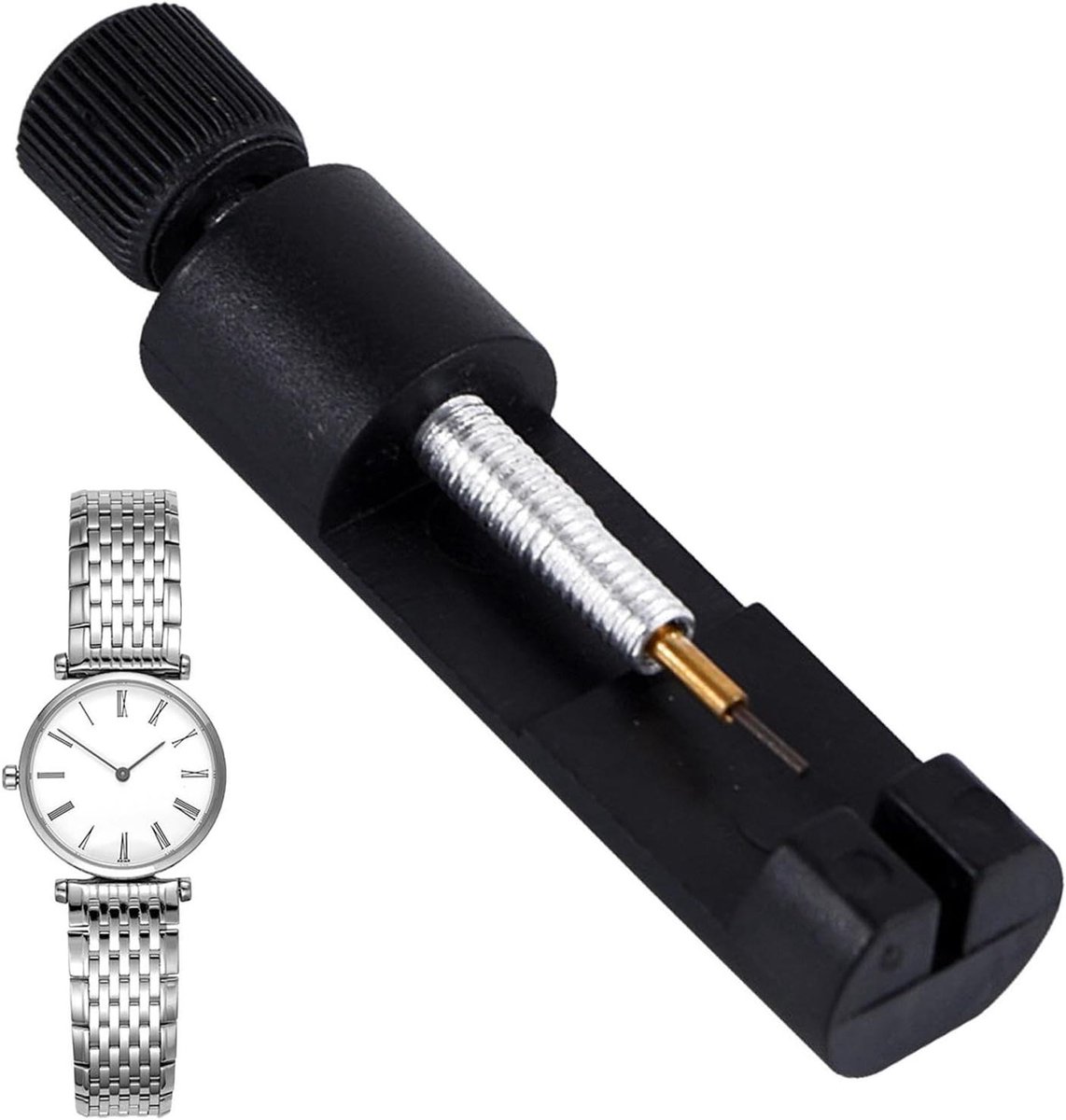 Horloge Pin Removal Tool | Roestvrij stalen armband Strap Adjuster | Professionele horloge Link Remover Met Reserve Pins | Gemakkelijk Band Sizing Chain Pin Remover Kit Voor Horlogemakers Juweliers