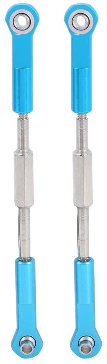 1 paar aluminium metalen trekstang RC-accessoire geschikt voor HSP 94762/94763 1/8 RC auto blauw Slijtvast en corrosiebestendig Lichtgewicht en eenvoudig te