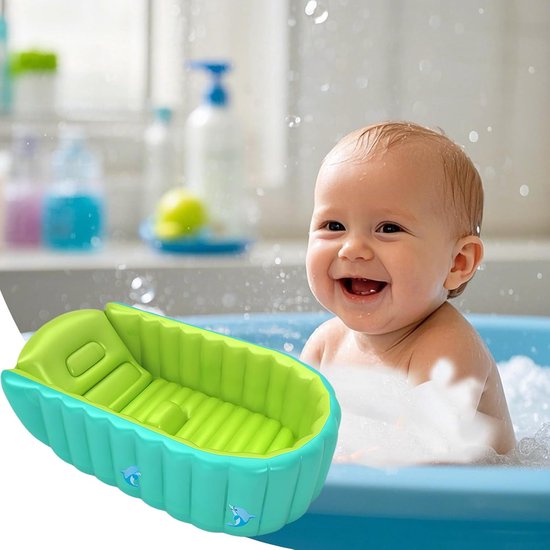 Baby Bath Tub, Inflatable Bathtub Baby,Portable Blow Up Bath Tub with Pump - Thick, Non-Slip Hip Support, Foldable Baby Needs for 0-5 Years Old Kids — afbeelding 2