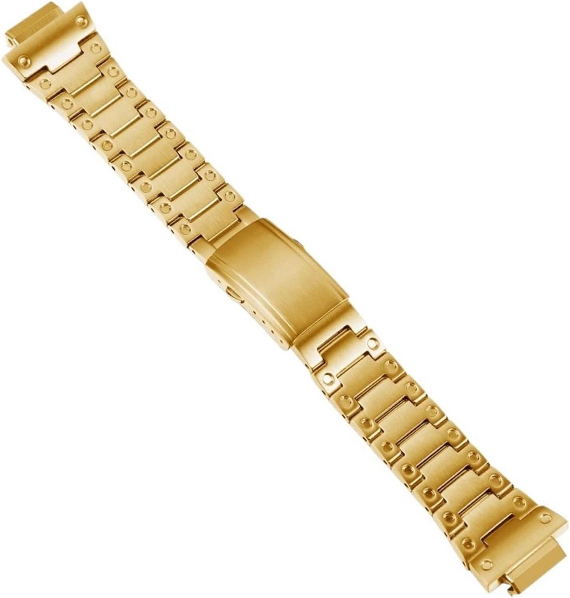 Metalen Horlogeband - Stalen band - Horloge personaliseren - Vouwsluiting - 18cm lengte - Zilverkleurig