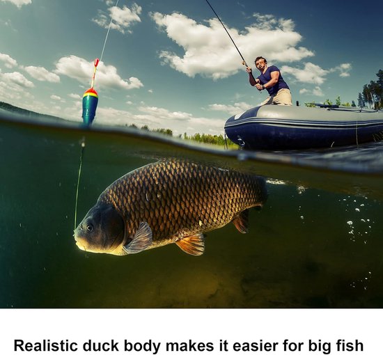 5Pcs Topwater Eend Lokken, 3D Rubber Drijvende Eend Vissen Lokken Met Haken Bass Visaas — afbeelding 5
