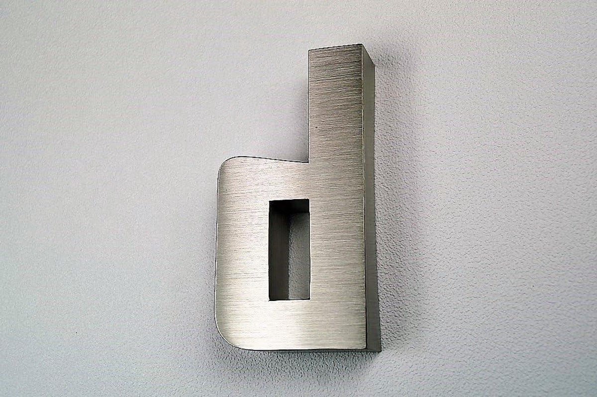 Huisnummer Letter B - Woonhuisbord - Huis Identificatie - 3D Design - 15cm Hoog - Zilverkleurig