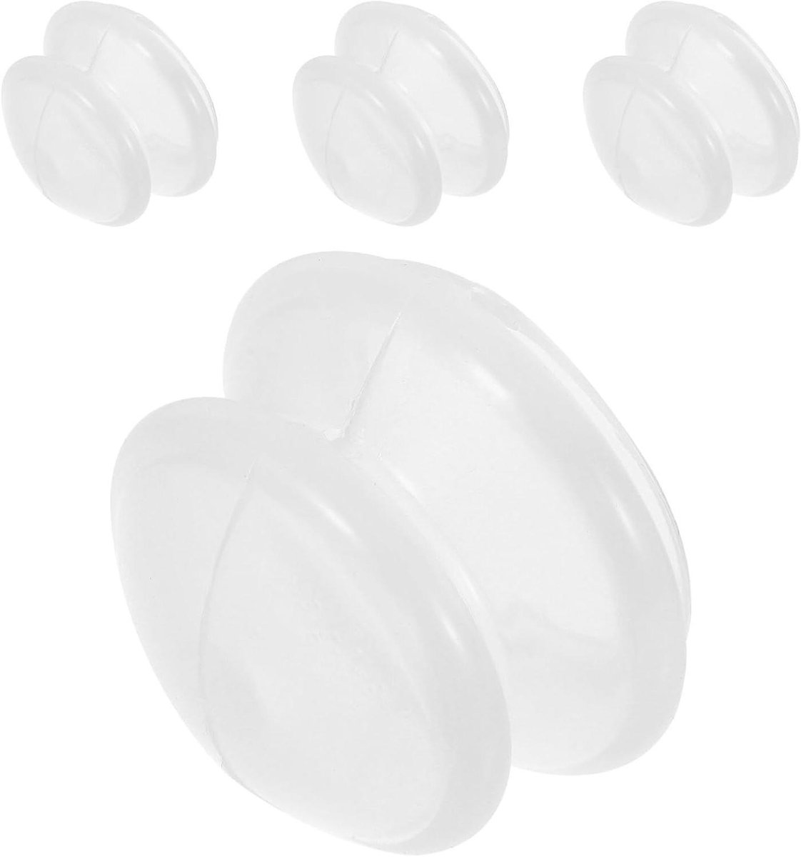 4 Stuks Delige Transparante Siliconen Facial Cupping Cups Zachte Comfortabele Vacuüm Massageapparaat voor Huidverzorging Herbruikbare Beauty Cupping Tool voor Precisietherapie