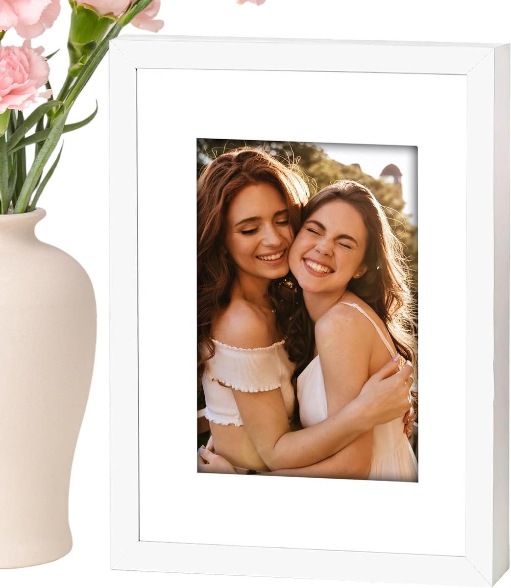 Fotolijst - Foto-organizer - Foto's presenteren - Magnetisch ontwerp - 7 inch - Wit