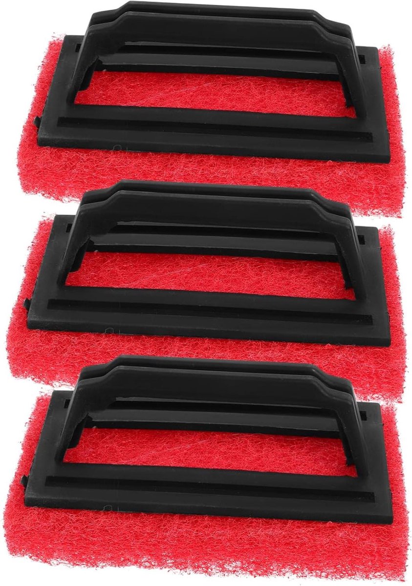 Afdrukken Scrub - Borstel Inkt - Zeefdruk Reinigen - Slijtvaste Pad - 3 Stuks - Rood