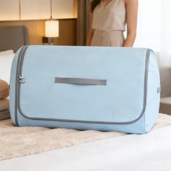 Zelfcompressie Organizer - Opbergzak Koffer Organizer - Ruimte Besparen - Zelfcompressie Ontwerp - 31 x 25 x 2 cm - Blauw — afbeelding 5