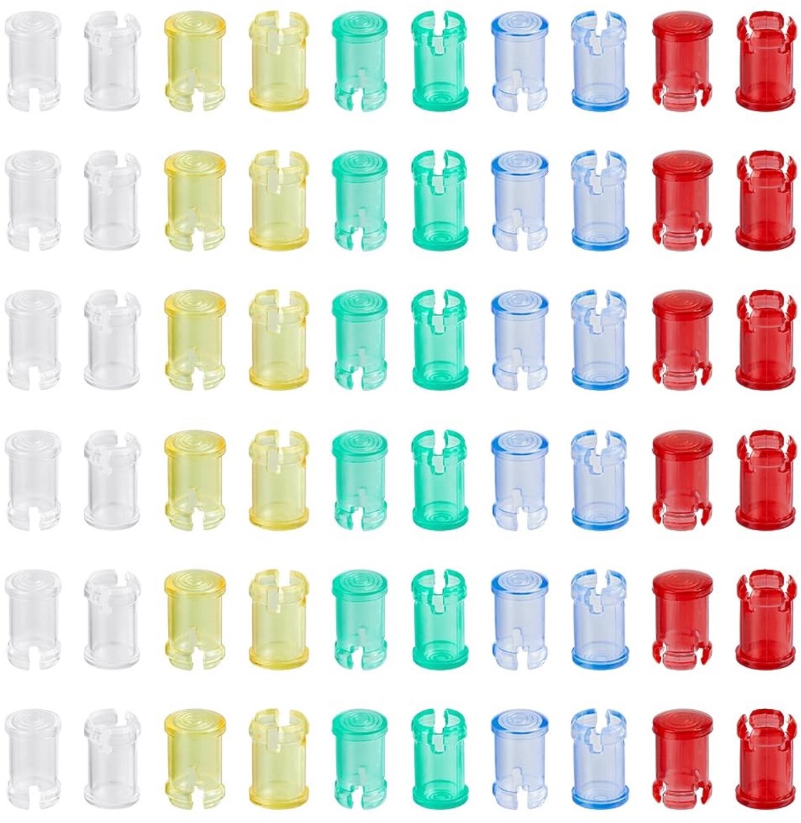Cosensi - Set van 80 Lichtgevende Diode Houder Clips in 5 Kleuren