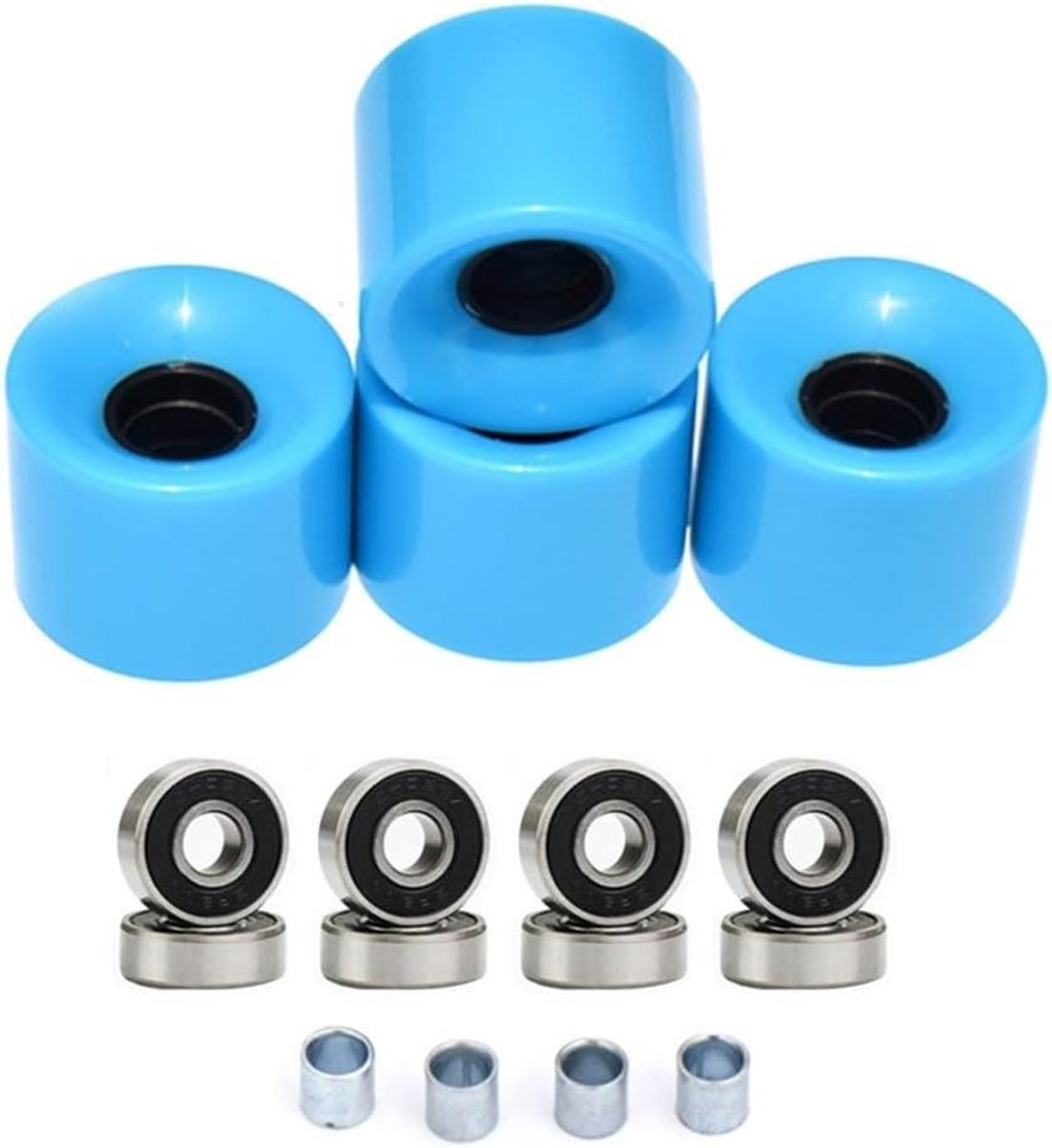 Skateboard Wielen Set Longboard Cruiser Onderdelen Soepel Rijden All-Weather Lagers 60x45mm 78A