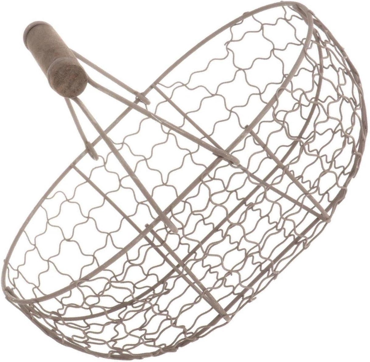 Fruitmand Ijzer - Opbergmand - Keuken Organisatie - Rustiek Gaas Ontwerp - 18 cm - Bruin