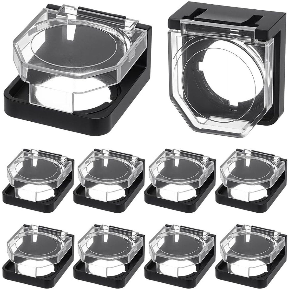 Dailygoods - 10 Stuks Transparante Veiligheidsknopdoppen