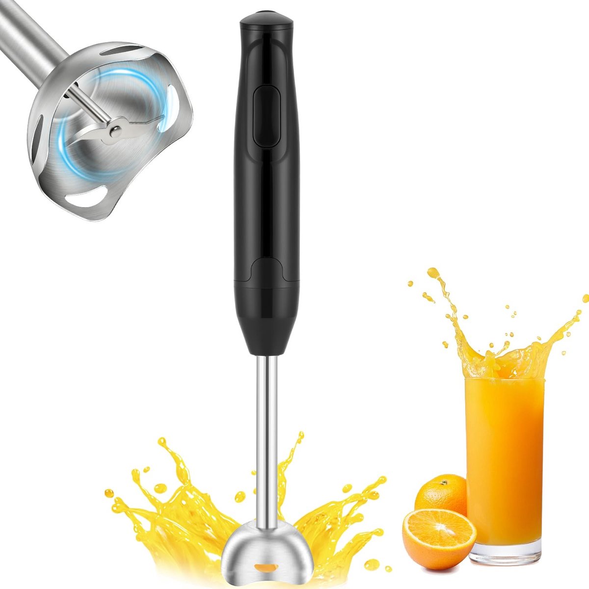Dailygoods - Elektrische Staafmixer van Roestvrij Staal met 400 W Vermogen