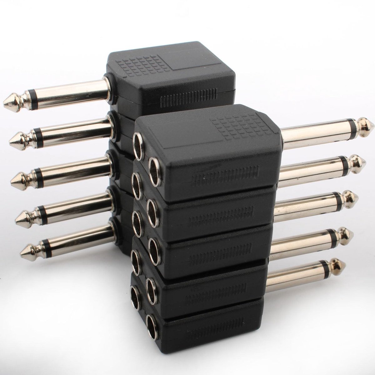 Dailygoods - 10 Stuks 6,35 mm Mono Audio Adapter Verdelers