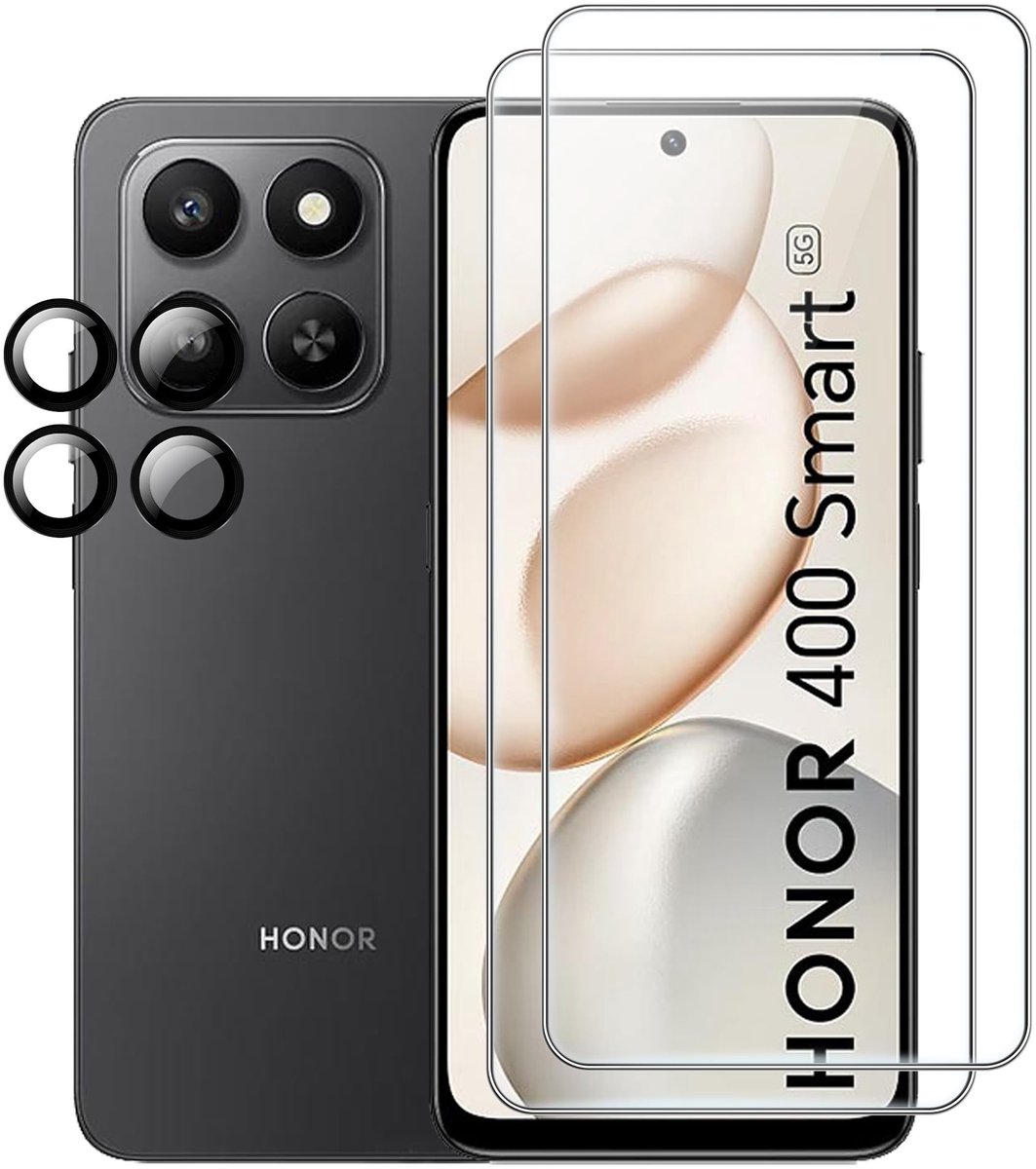 Dailygoods - Pantserglas Beschermfolie voor Honor 400 Smart met Camerabescherming