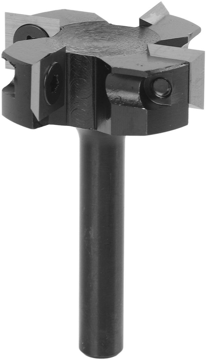 Dailygoods - 8mm Platenfrezer met 4 Snijgroeven voor Houtbewerking
